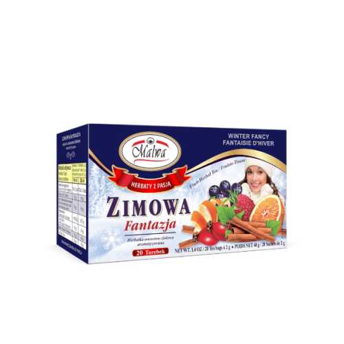 Herbatka owocowo-ziołowa Zimowa Fantazja 40g (20x2g) Malwa