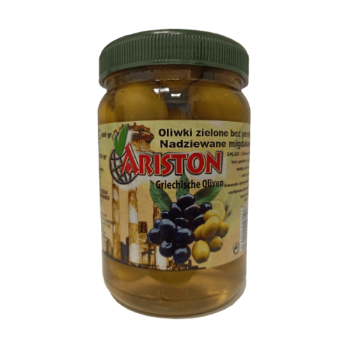 Oliwki zielone greckie bez pestek z migdałami 750g Ariston