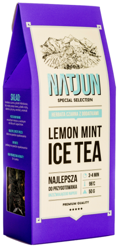 Herbata czarna lemon mint ice tea 50g natjun