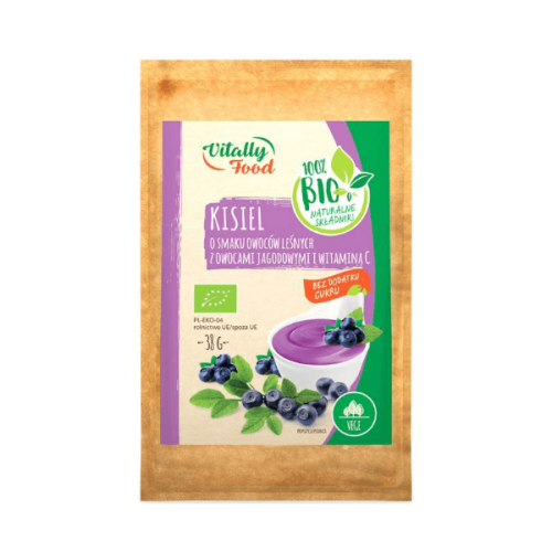 Kisiel ekologiczny o smaku owoców leśnych z owocami jagodowymi i wit.C 38g Vitally Food