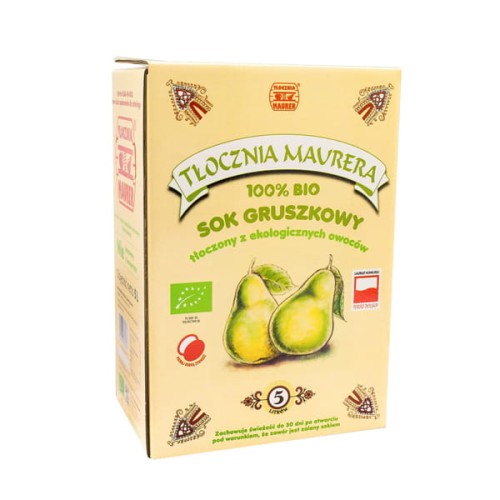 Sok gruszkowy 100% bio 5l tłocznia maurera