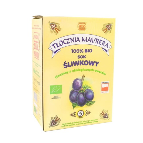Sok śliwkowy 100% bio 5l tłocznia maurera